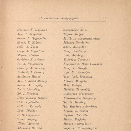 19 x 13 εκ. 79 σ. + 1 σ. χ.α., όπου στη σ. [1] ψευδότιτλος και κτητορική σφραγίδ�